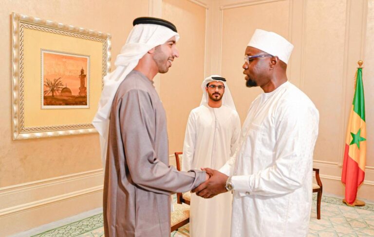 Visite officielle: Ousmane Sonko rencontre le ministre émirati chargé des Affaires africaines