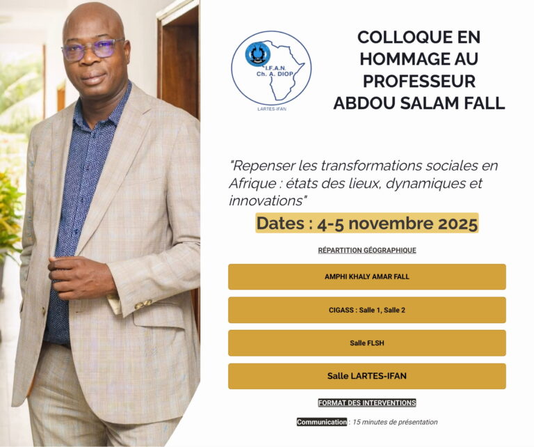 Colloque en Hommage au Professeur Abdou Salam FALL