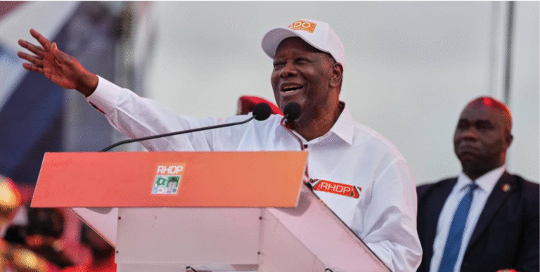 Côte d’Ivoire : le président Alassane Ouattara réélu pour un 4e mandat avec 89,77% des voix