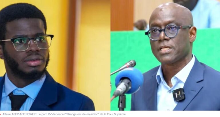 Affaire ASER-AEE POWER : Le parti RV dénonce l' »étrange entrée en action » de la Cour Suprême