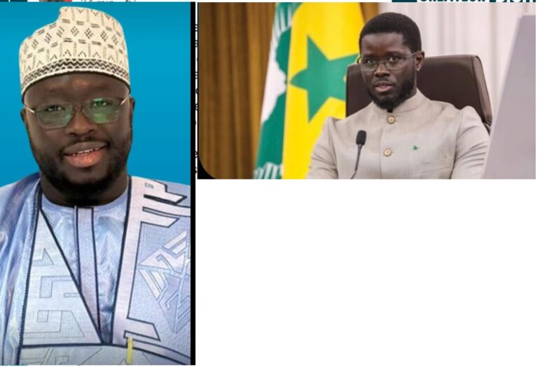 « À Monsieur le Président de la République, Bassirou Diomay Diakhar Faye »