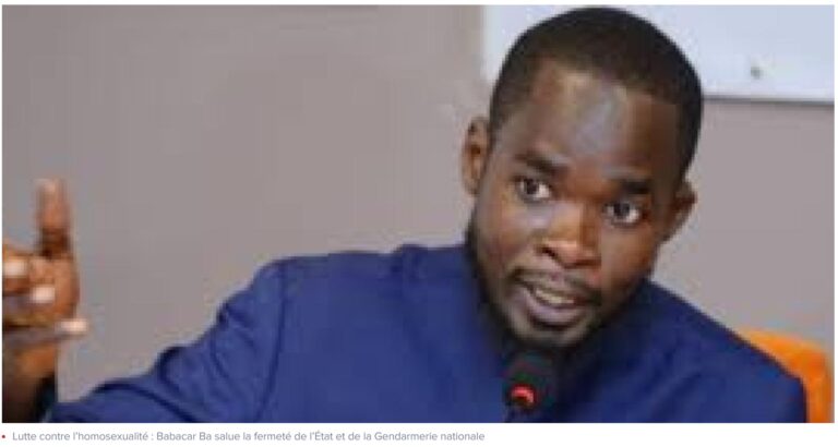 Lutte contre l’homosexualité : Babacar Ba salue la fermeté de l’État et de la Gendarmerie nationale