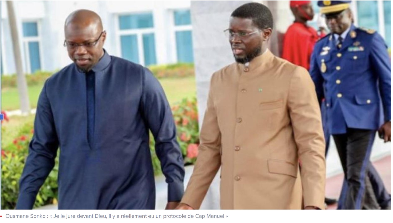 Ousmane Sonko : « Je le jure devant Dieu, il y a réellement eu un protocole de Cap Manuel »